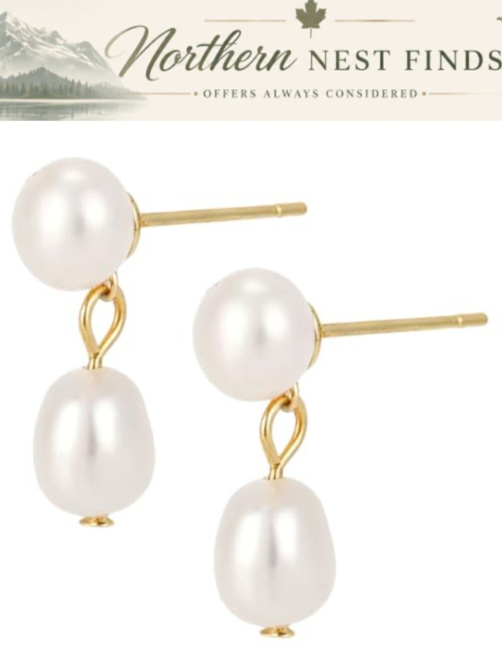 Pearl Dangle Earrings Women Wedding Bridal Jewelry Gift
